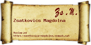 Zsatkovics Magdolna névjegykártya